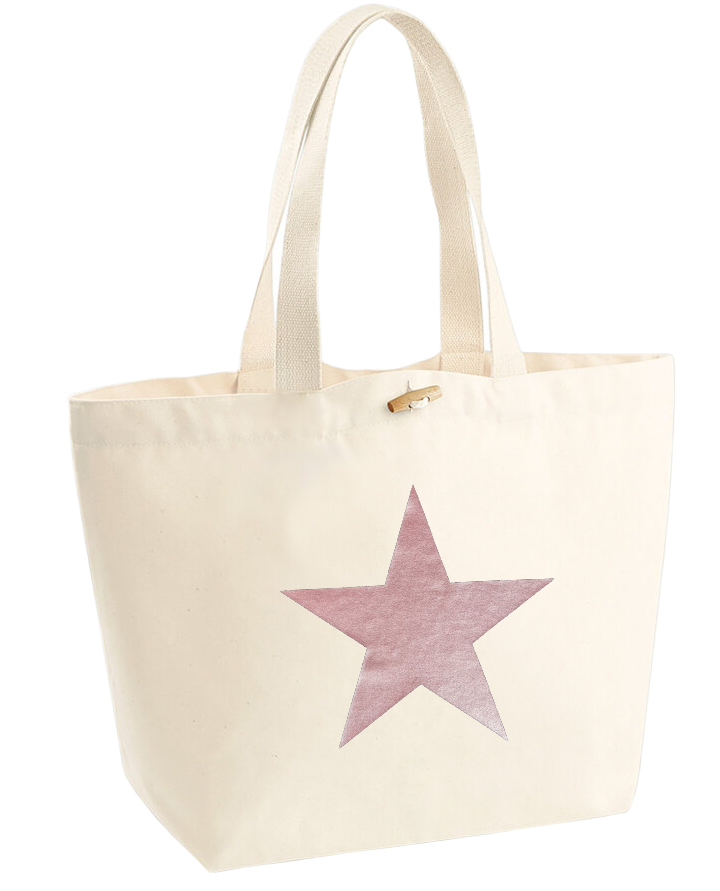 Rose gold 2025 canvas tote bag