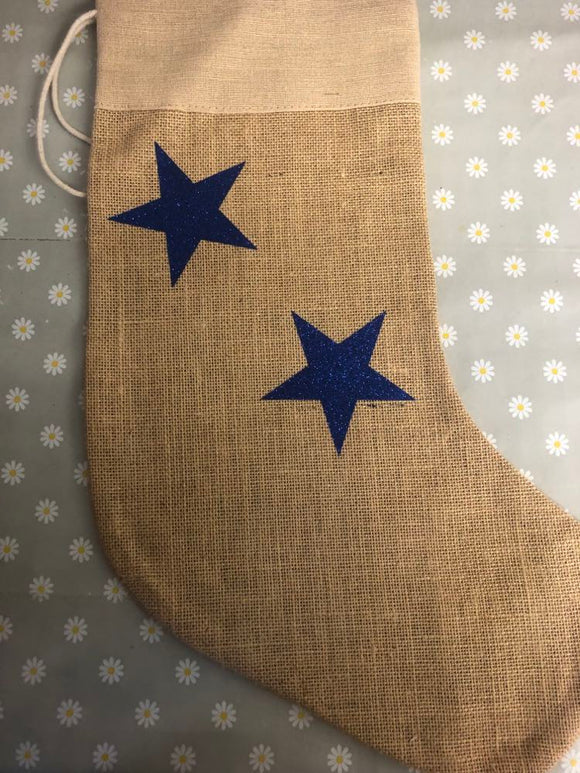 Jute & Juco Stockings Double Star Design