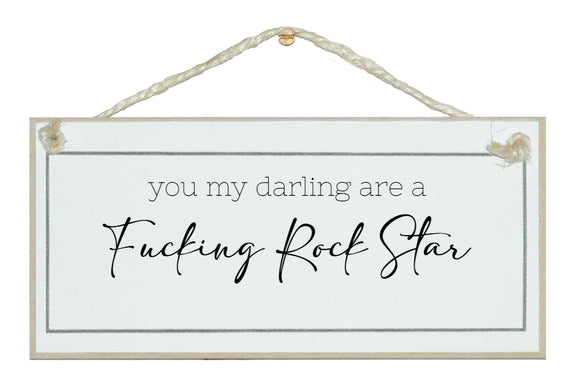 You are a fucking rock star