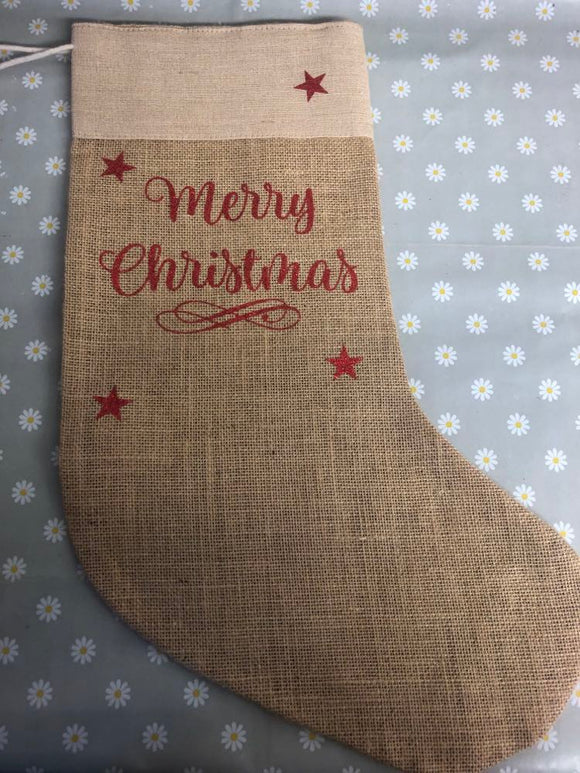 Jute & Juco Stocking Merry Christmas