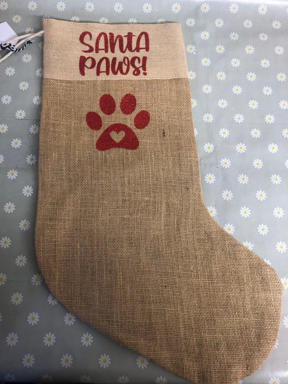 Jute & Juco Stocking Santa Paws